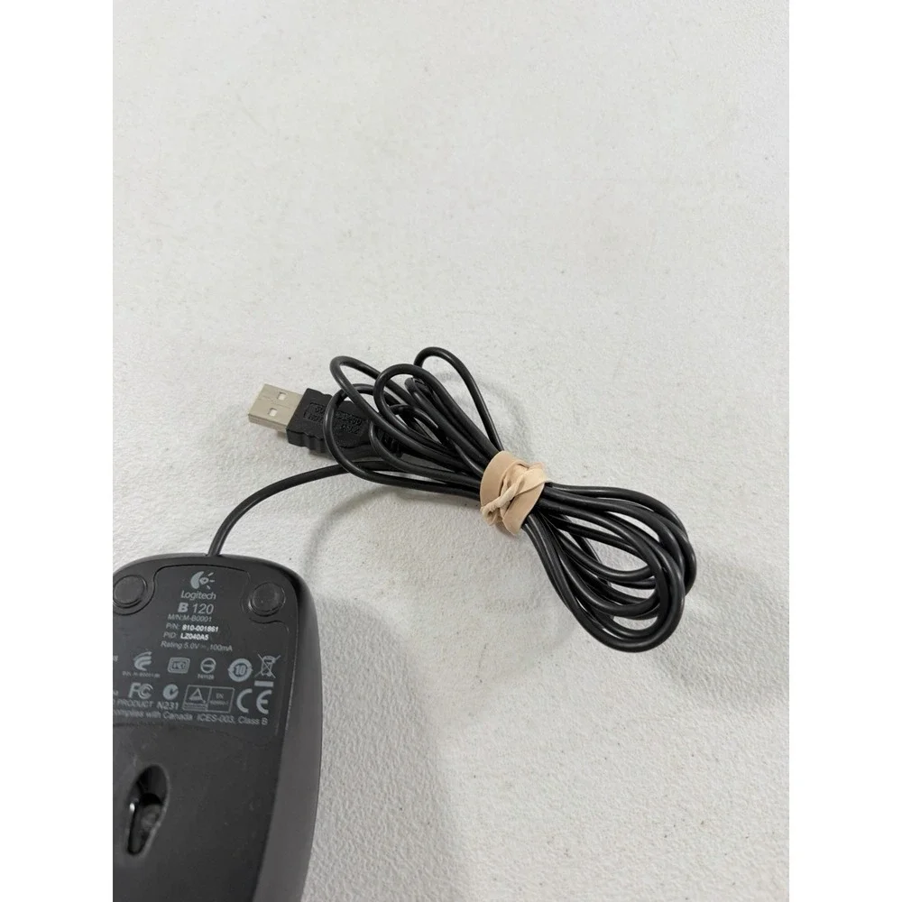 Snap-On Tools Logitech Black Wired USB Computer Laptop Mouse TESTED WORKING